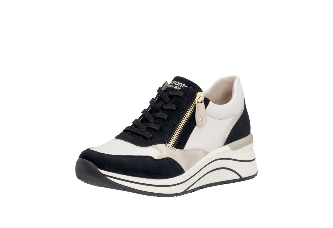 Remonte Keilsneaker, Freizeitschuh, Halbschuh, Schnürschuh, vegane Verarbeitung