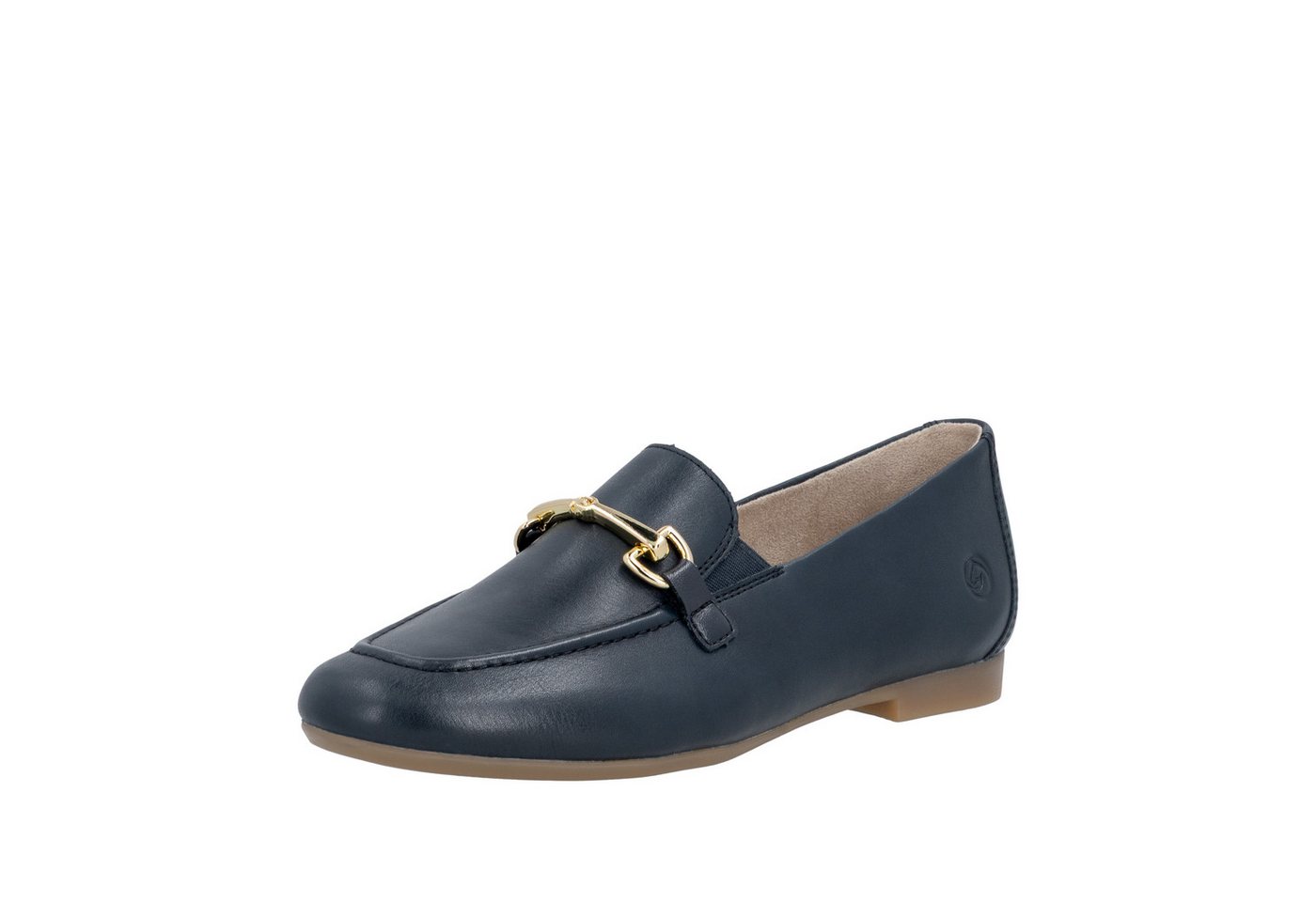 Remonte Loafer Slipper, Schlupfschuh, Spangenschuh mit kleinen Stretcheinsätzen (blau)