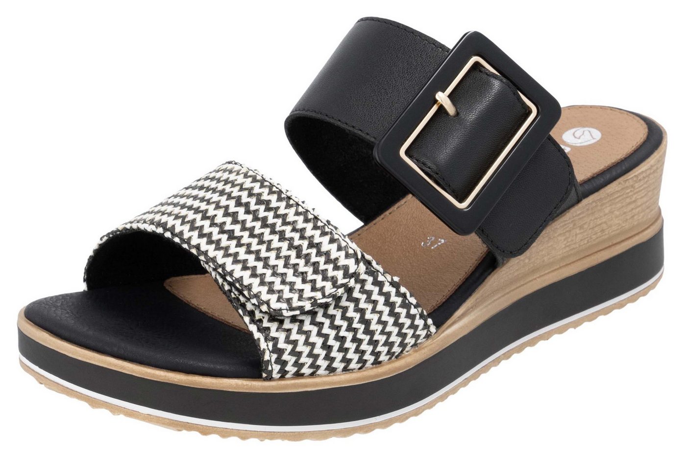 Remonte Pantoffel, Keilabsatz, Sommerschuh, Bequemschuh mit Softfußbett