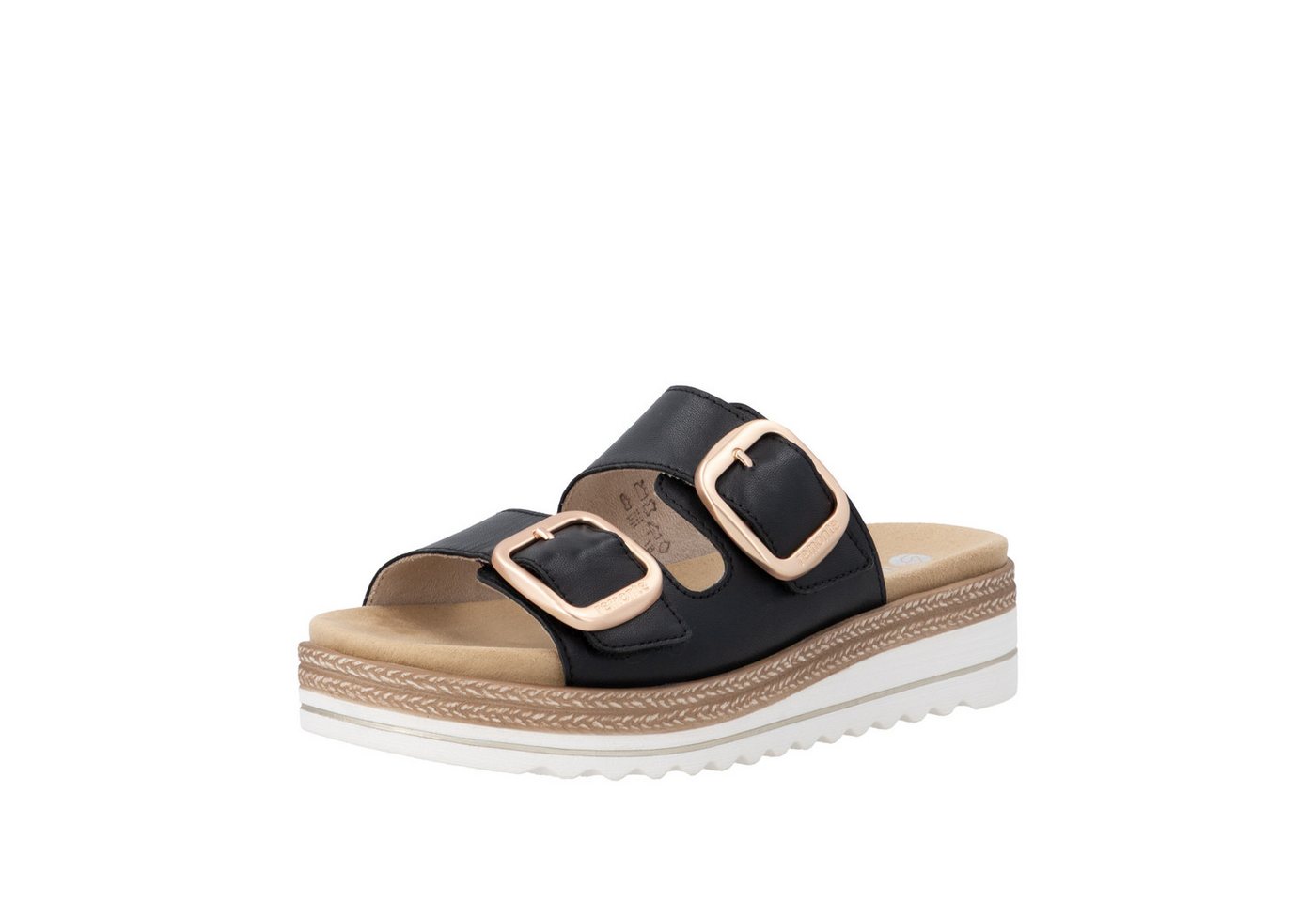 Remonte Pantolette Hausschuh, Sommerschuh, Klettschuh mit Lite´n Soft-Ausstattung