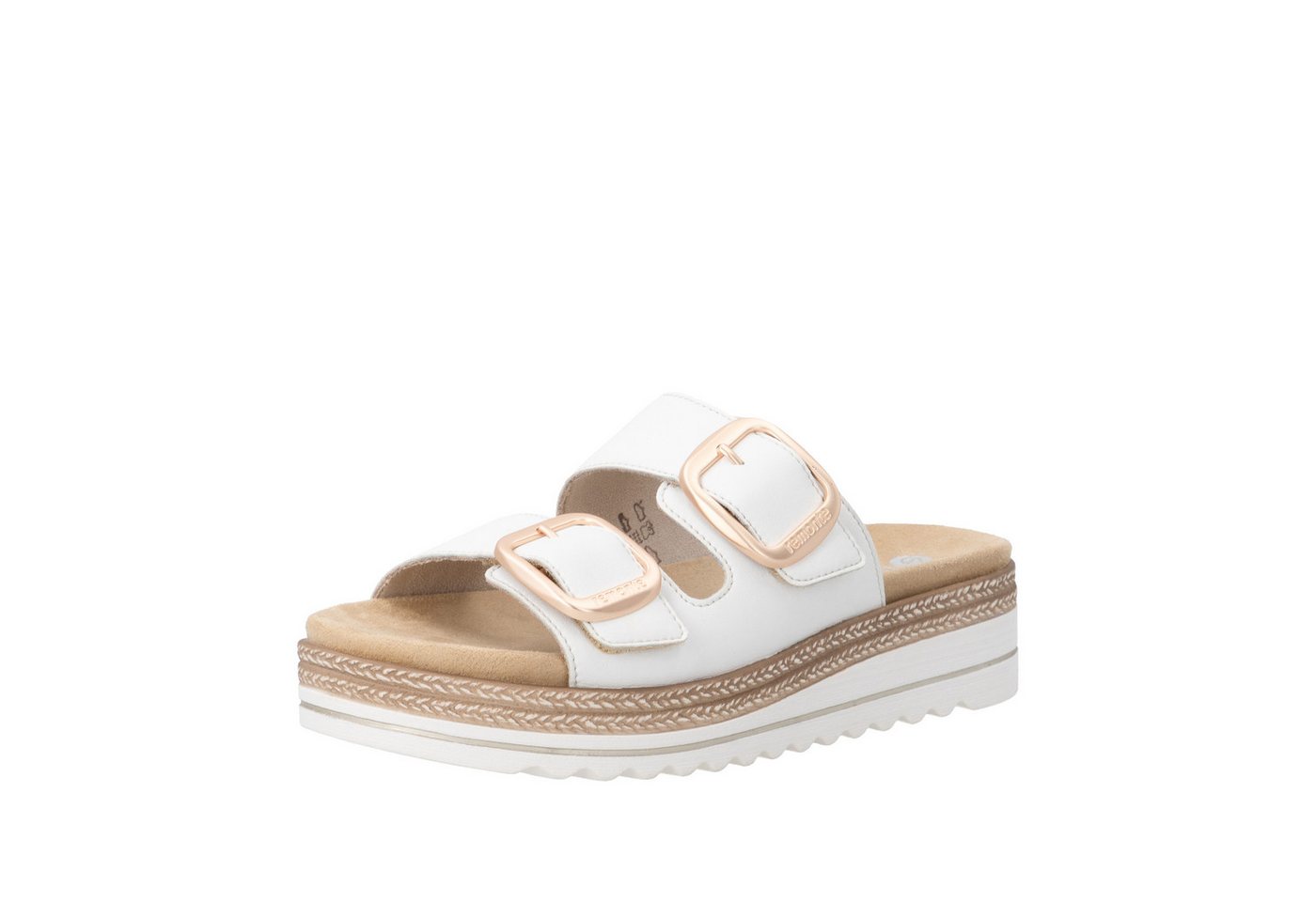 Remonte Pantolette Hausschuh, Sommerschuh, Klettschuh mit Lite´n Soft-Ausstattung (weiß)