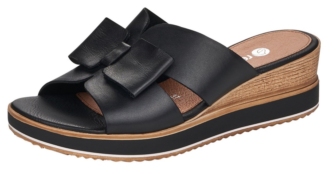 Remonte Pantolette Keilabsatz, Sommerschuh mit schöner Zierschleife