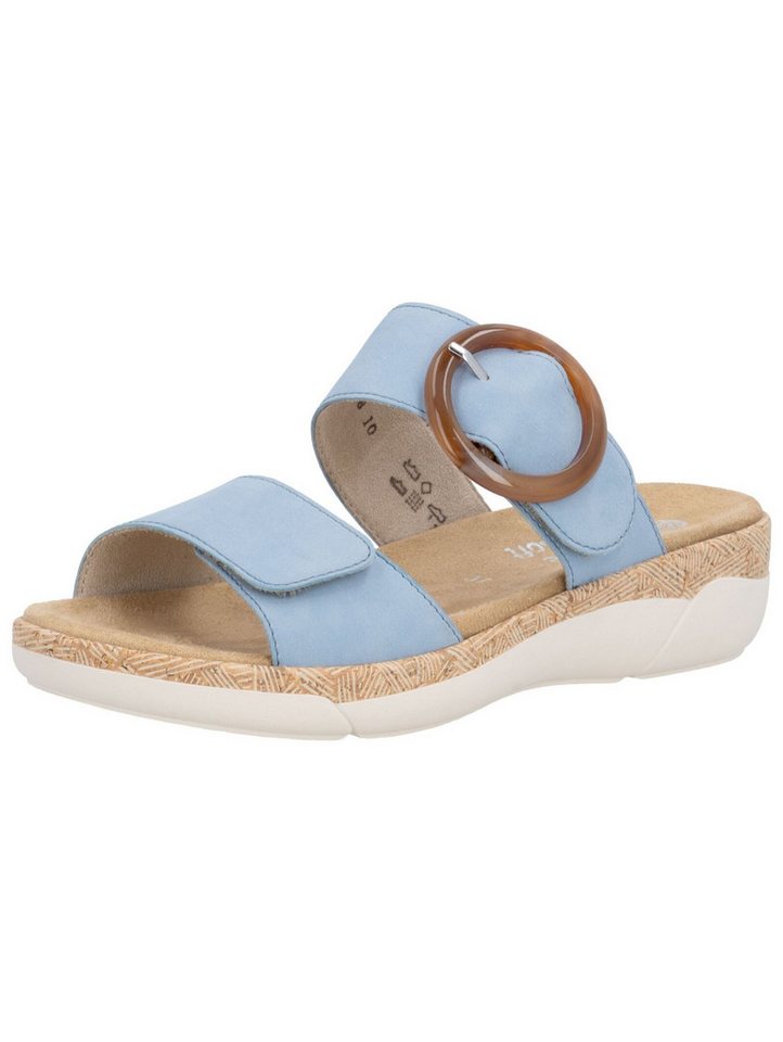 Remonte Pantoletten Lederimitat Pantolette (blau)