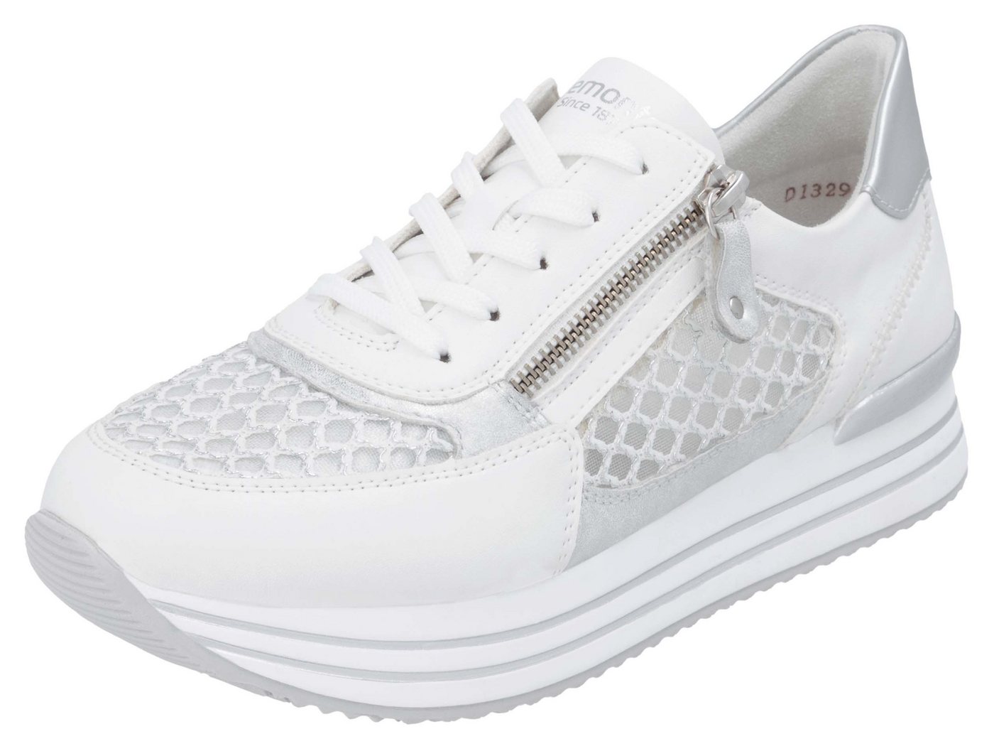 Remonte Plateausneaker, Freiezitschuh, Halbschuh, Schnürschuh, vegan, Kontrastbesatz