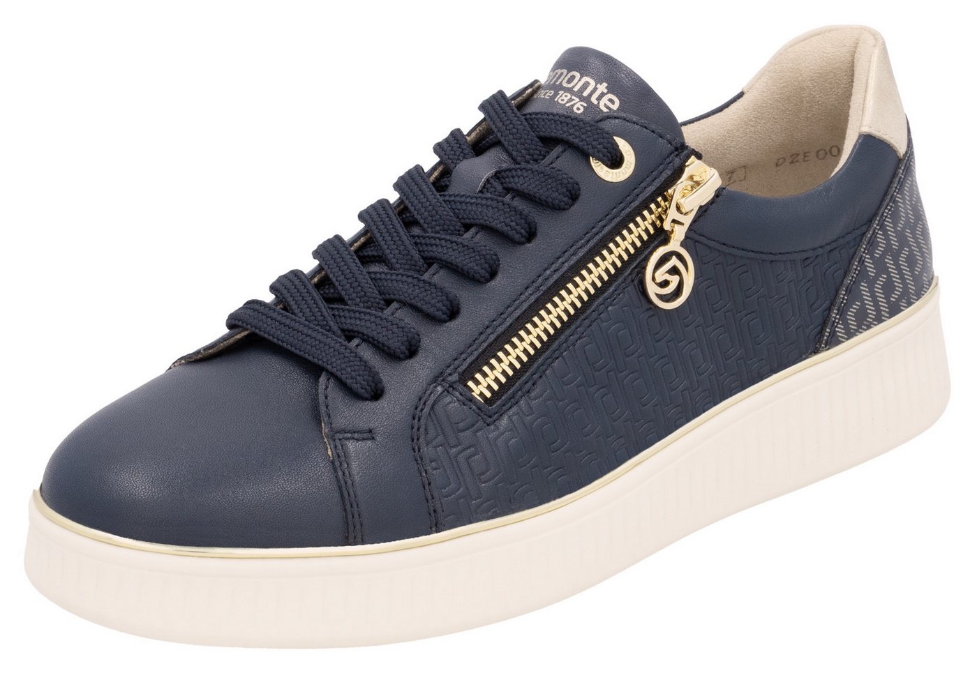 Remonte Plateausneaker, Freizeitschuh, Halbschuh, Schnürerschuh, seitlicher Reißverschluss