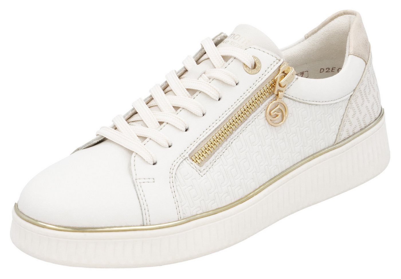 Remonte Plateausneaker, Freizeitschuh, Halbschuh, Schnürerschuh, seitlicher Reißverschluss