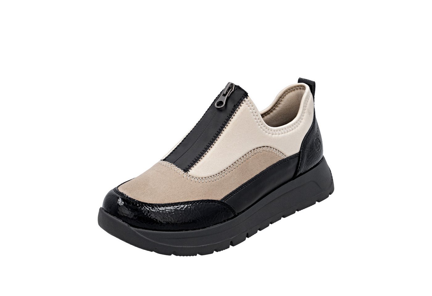 Remonte Plateausneaker Halbschuh, Casual-Sneaker mit Lackdetails