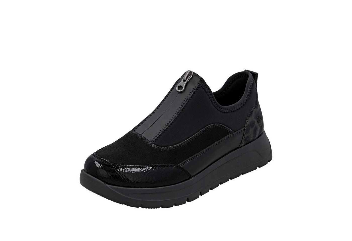 Remonte Plateausneaker Halbschuh, Casual-Sneaker mit Lackdetails