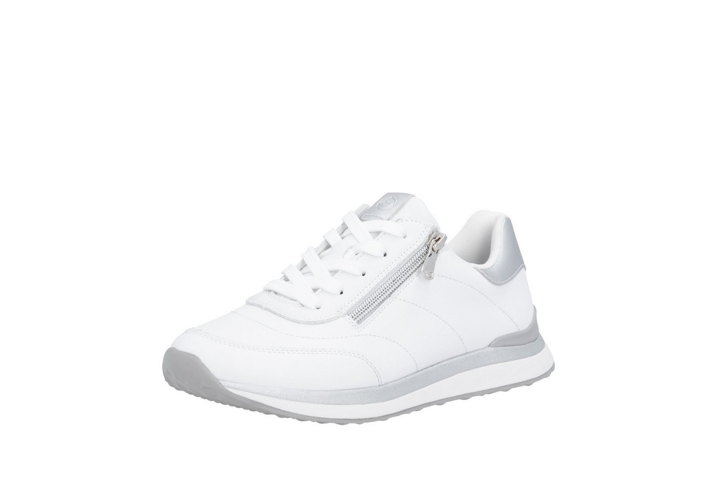 Remonte Plateausneaker Schnürschuh, Halbschuh, Freizeitsneaker in bequemer Form (silber/weiß)