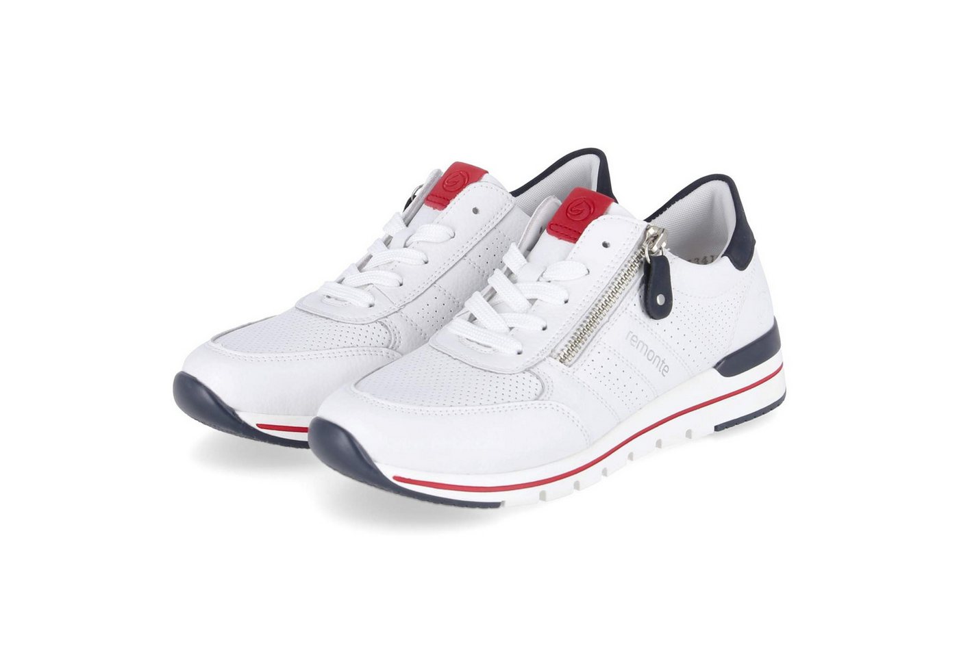 Remonte R6705-82 Damen Glattleder weiss Schnürschuh