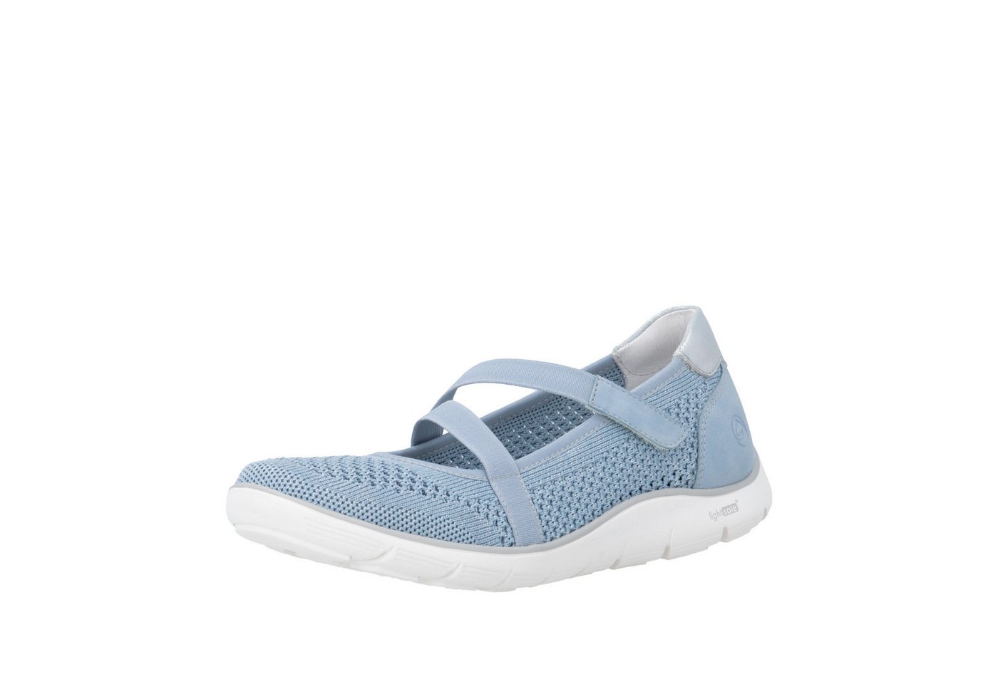 Remonte Riemchenballerina Klettschuh, Slipper mit Lite´n Soft-Ausstattung (blau)
