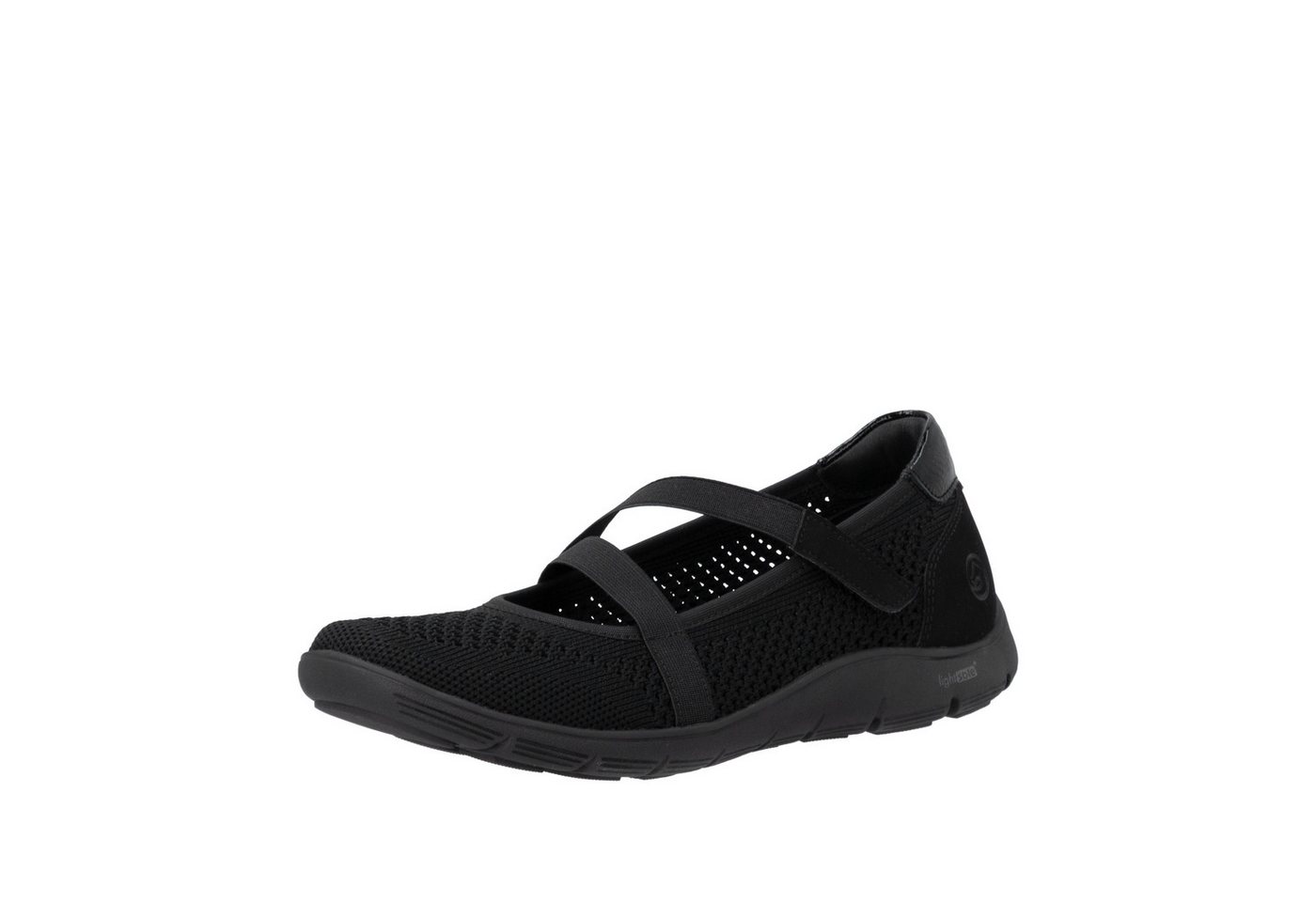 Remonte Riemchenballerina Klettschuh, Slipper mit Lite´n Soft-Ausstattung (schwarz)