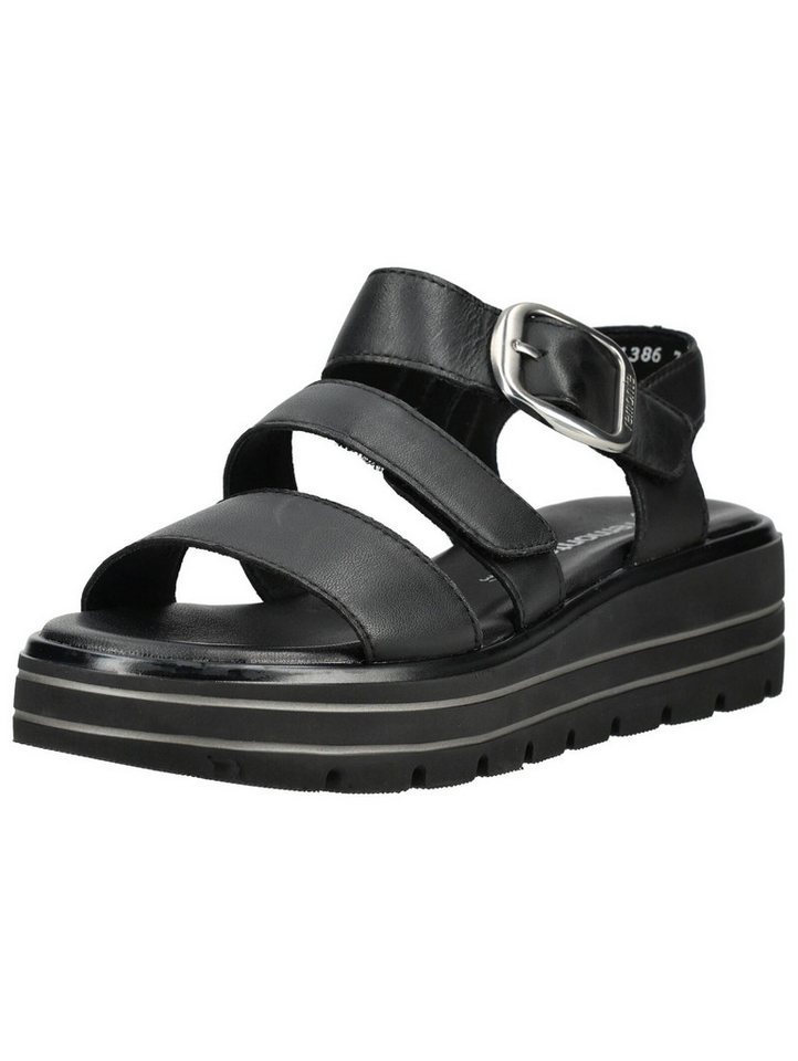 Remonte Sandalen Leder Keilsandalette (schwarz)