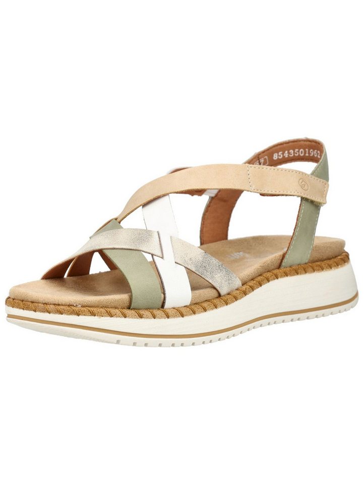 Remonte Sandalen Leder Riemchensandale (beige/grün)