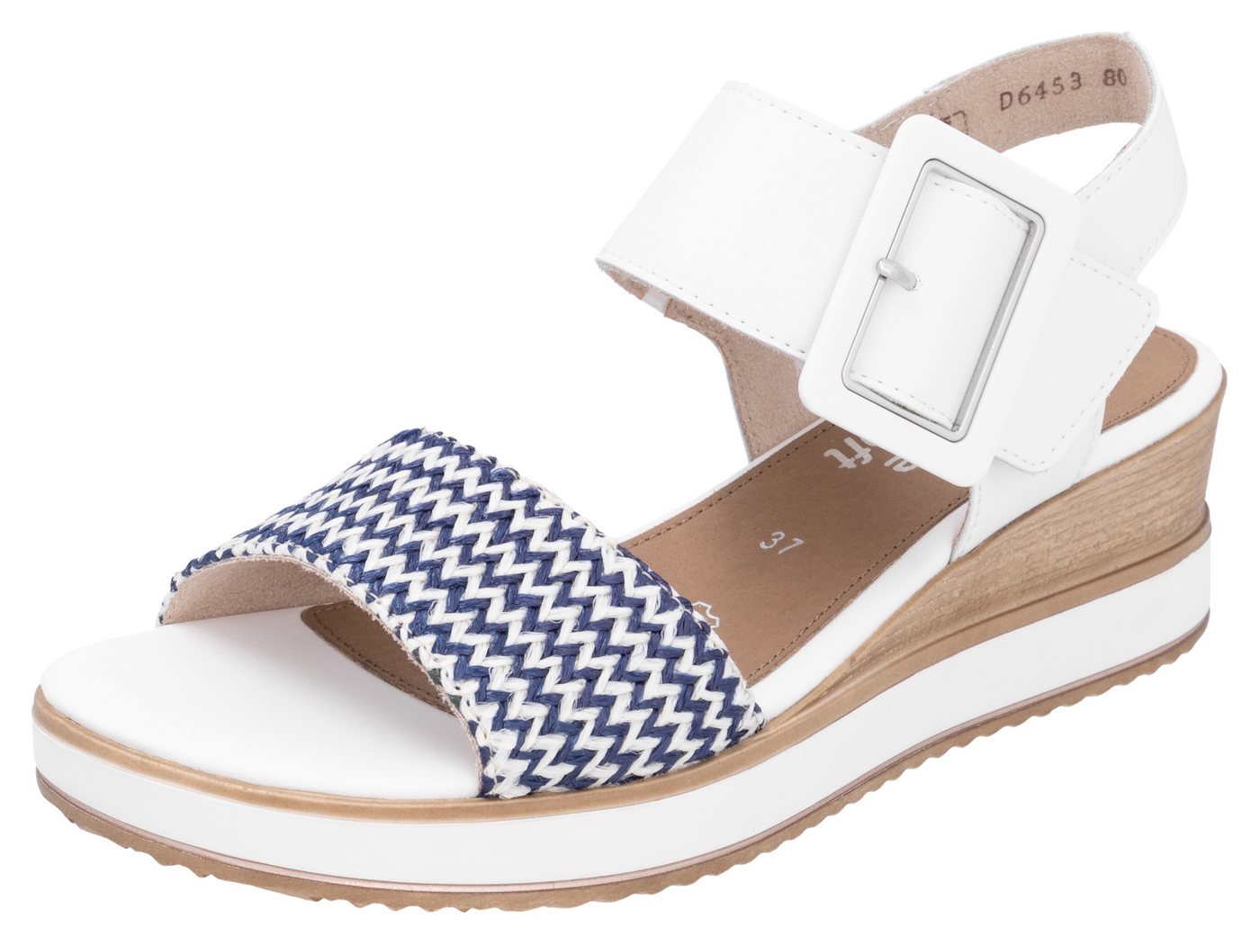 Remonte Sandalette Sommerschuh, Sandale, Bequemschuh mit Klett unter der Zierschnalle