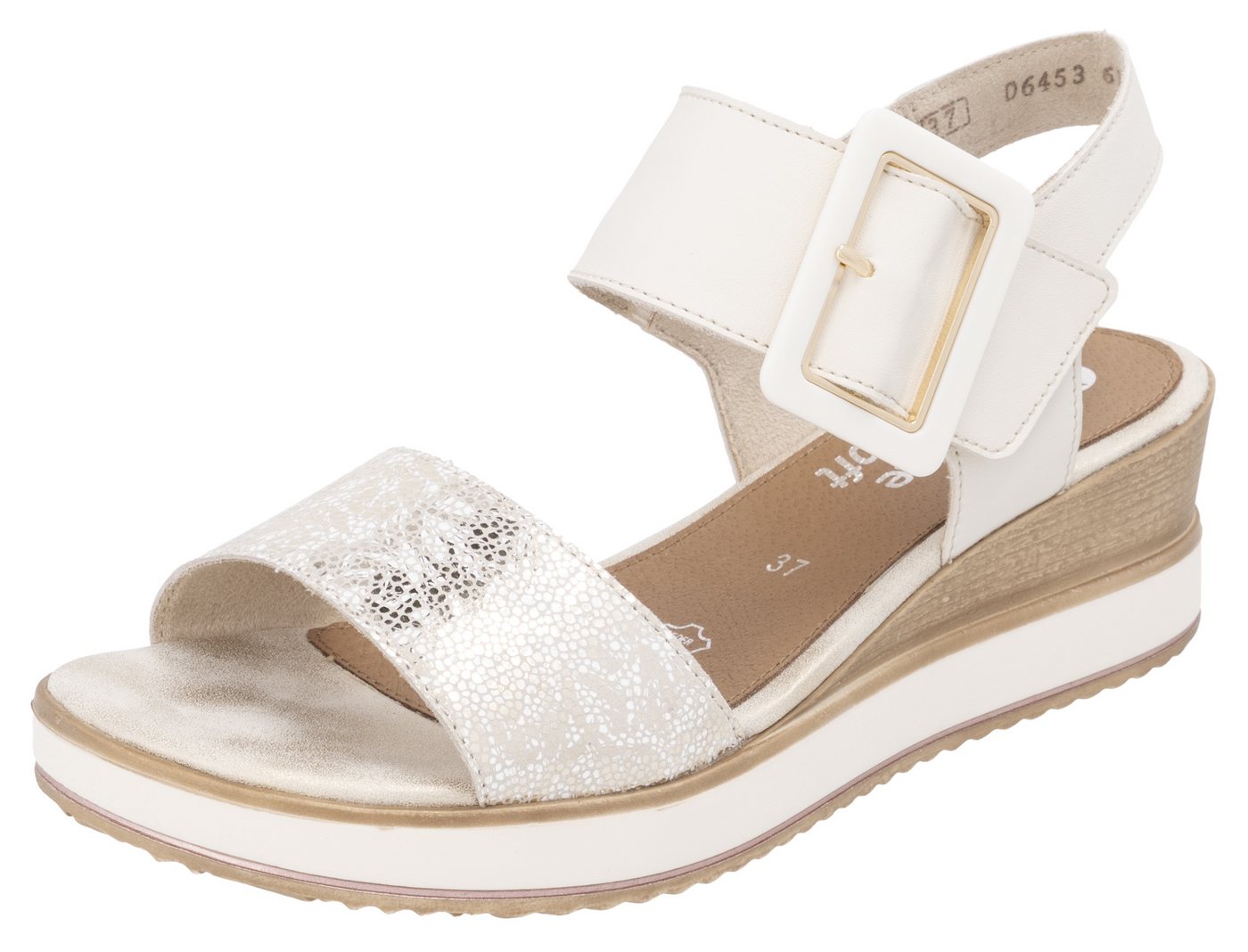 Remonte Sandalette Sommerschuh, Sandale, Bequemschuh mit Klett unter der Zierschnalle