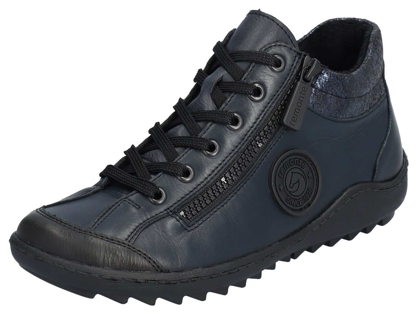 Remonte Schnürboots, Flats, Komfortschuh, Boots mit seitlichem Reißverschluss