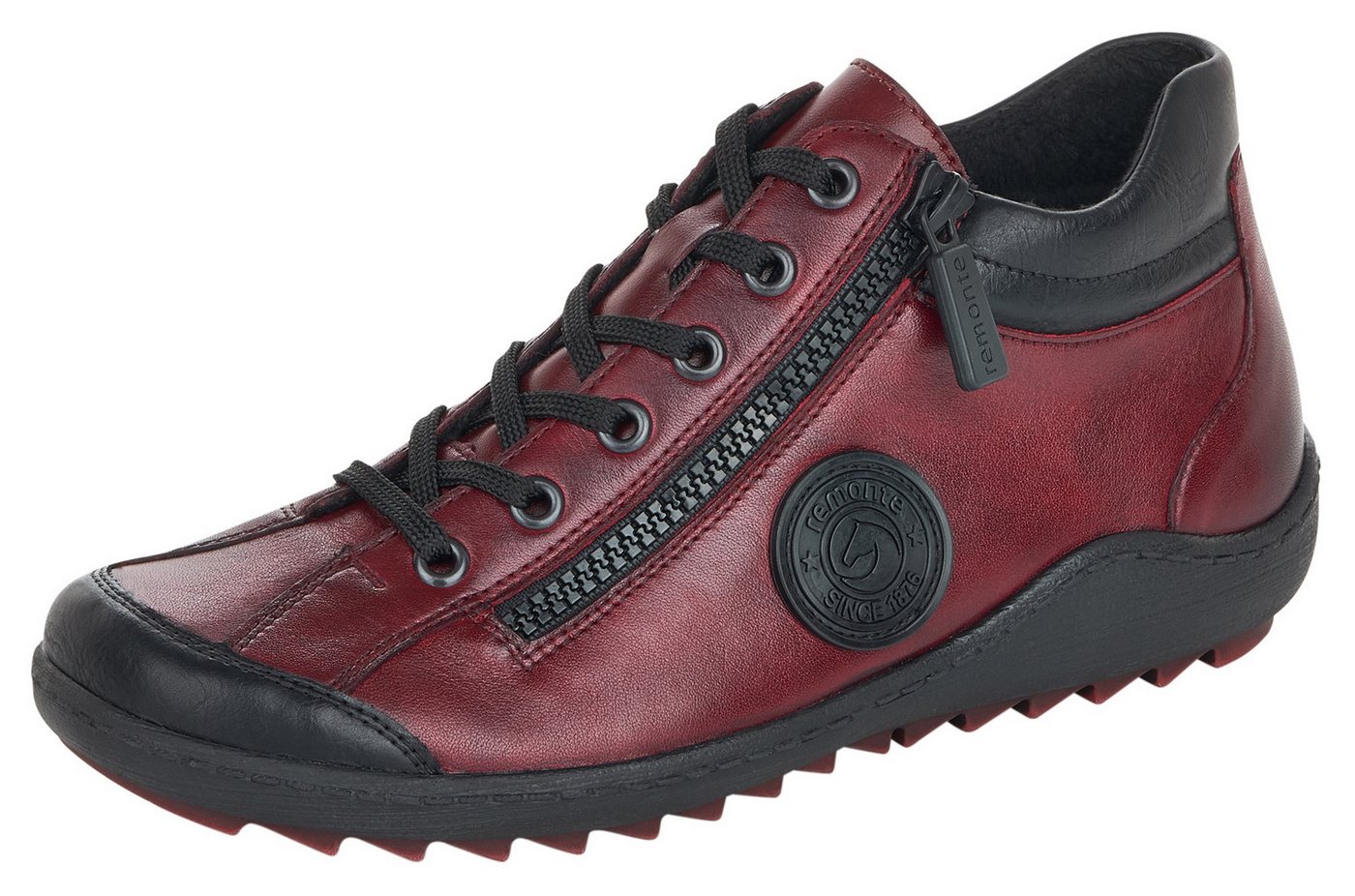 Remonte Schnürboots, Flats, Komfortschuh, Boots mit seitlichem Reißverschluss