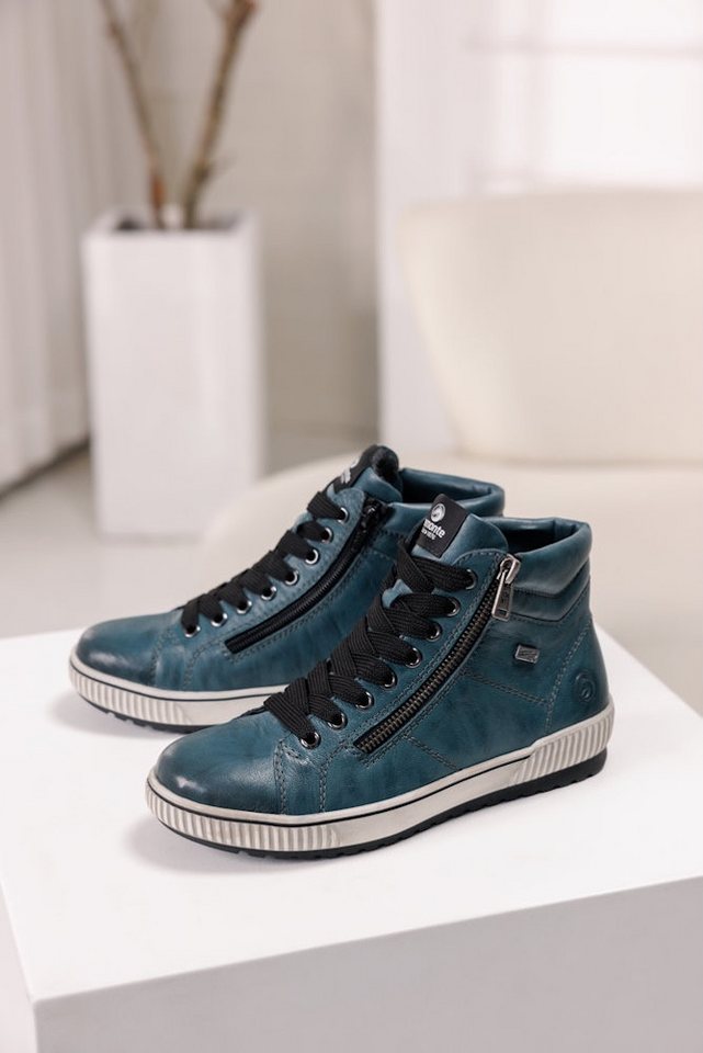 Remonte Schnürboots, Plateau, Schnürstiefelette, Boots in Crash-Optik