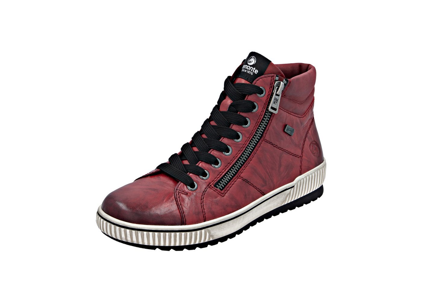 Remonte Schnürboots, Plateau, Schnürstiefelette, Boots in Crash-Optik