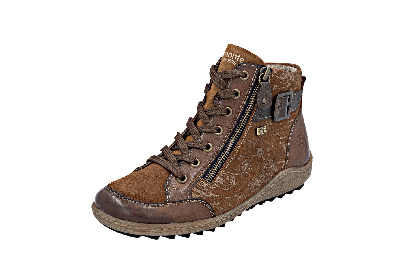 Remonte Schnürboots Winterboots, Stiefelette, Casual Boots, wasserabweisende TEX-Membran