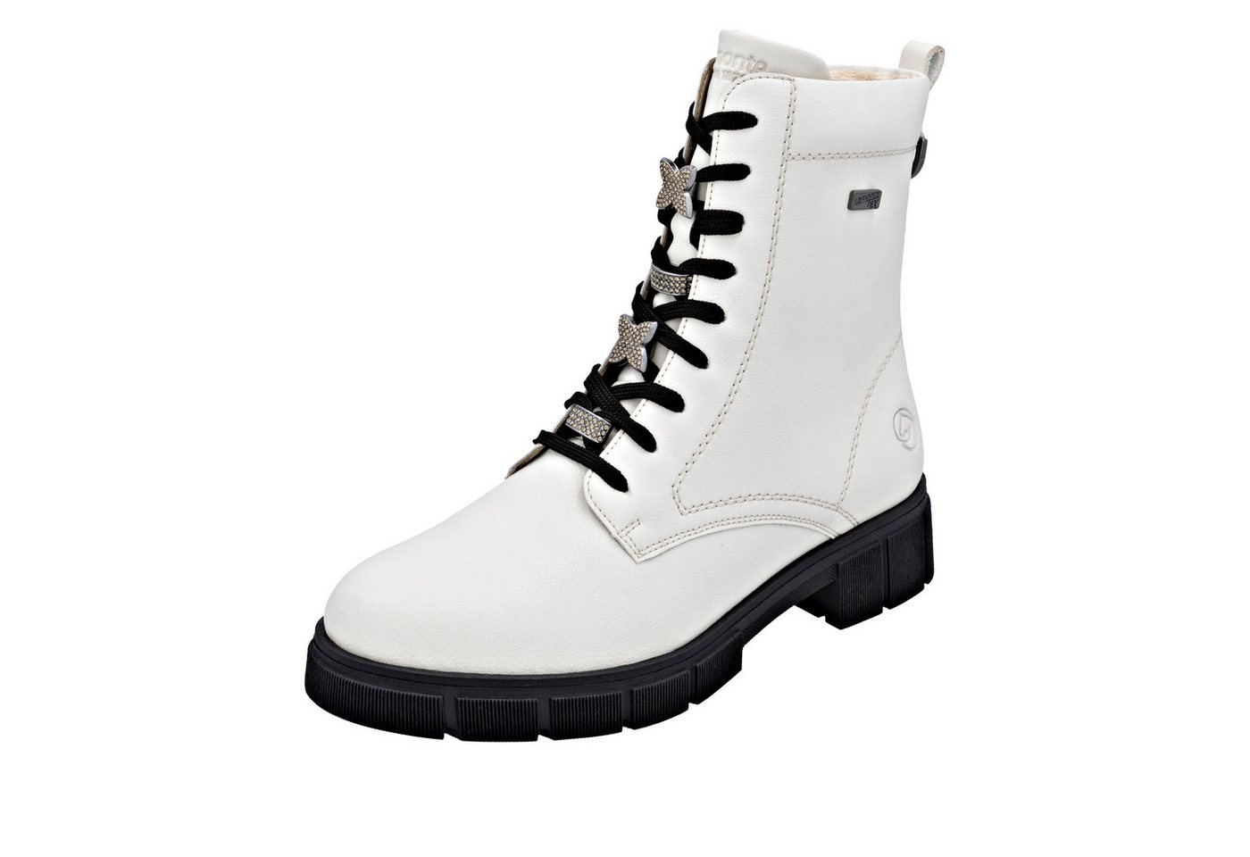 Remonte Schnürstiefelette Outdoorboots, Schnürboots mit wasserabweisender TEX-Membran (weiß)