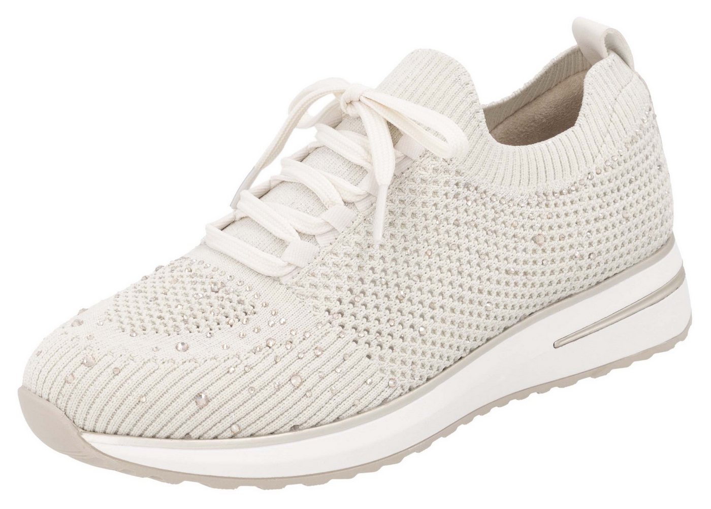 Remonte Slip-On Sneaker, Freizeitschuh, Halbschuh, Slipper mit kleinen Strass-Steinchen