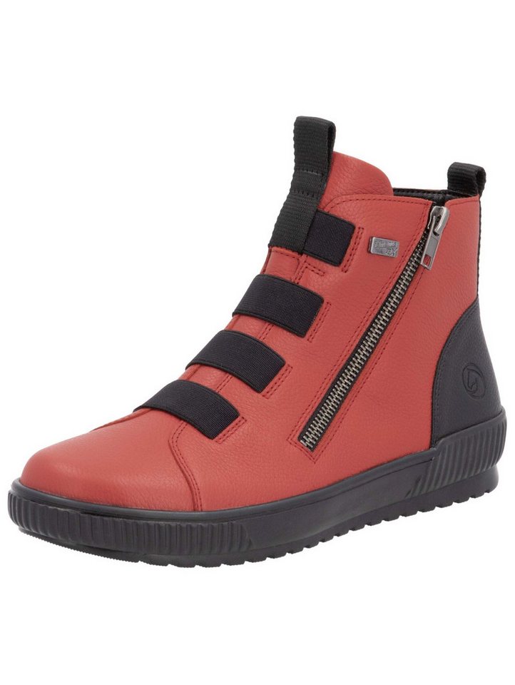 Remonte Sneaker Glattleder Sneaker (rot/schwarz)