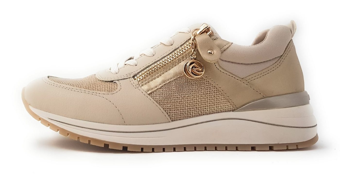 Remonte sportlicher Schnürer Schnürschuh (beige)