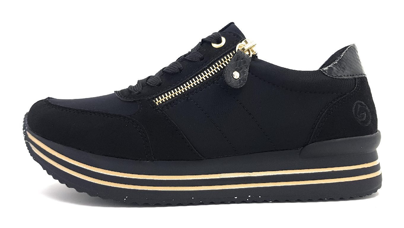 Remonte sportlicher Schnürer Schnürschuh (schwarz)