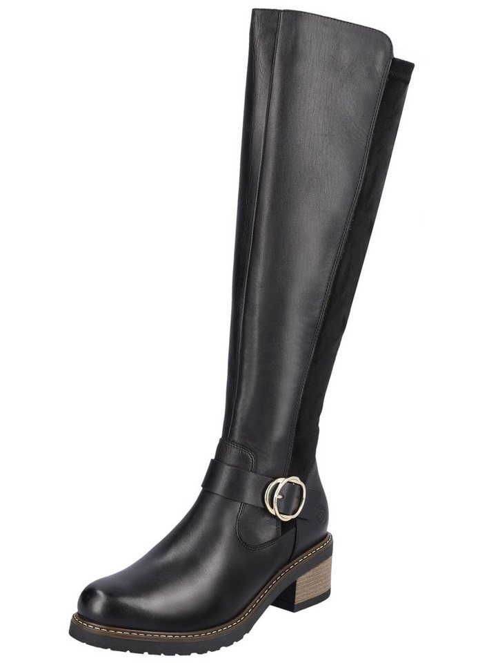 Remonte Stiefel Glattleder Stiefel (schwarz)