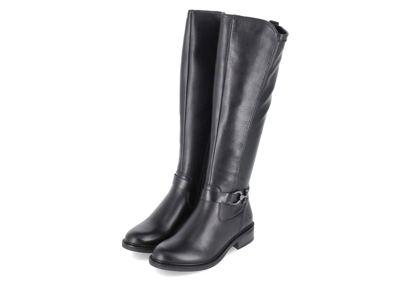 Remonte D2W77-00 Damen Leder und Synthetik schwarz Stiefel