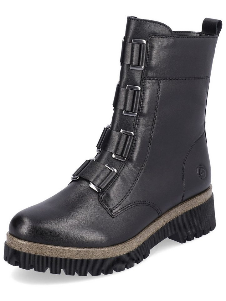 Remonte Stiefelette Glattleder Schnürstiefelette (schwarz)