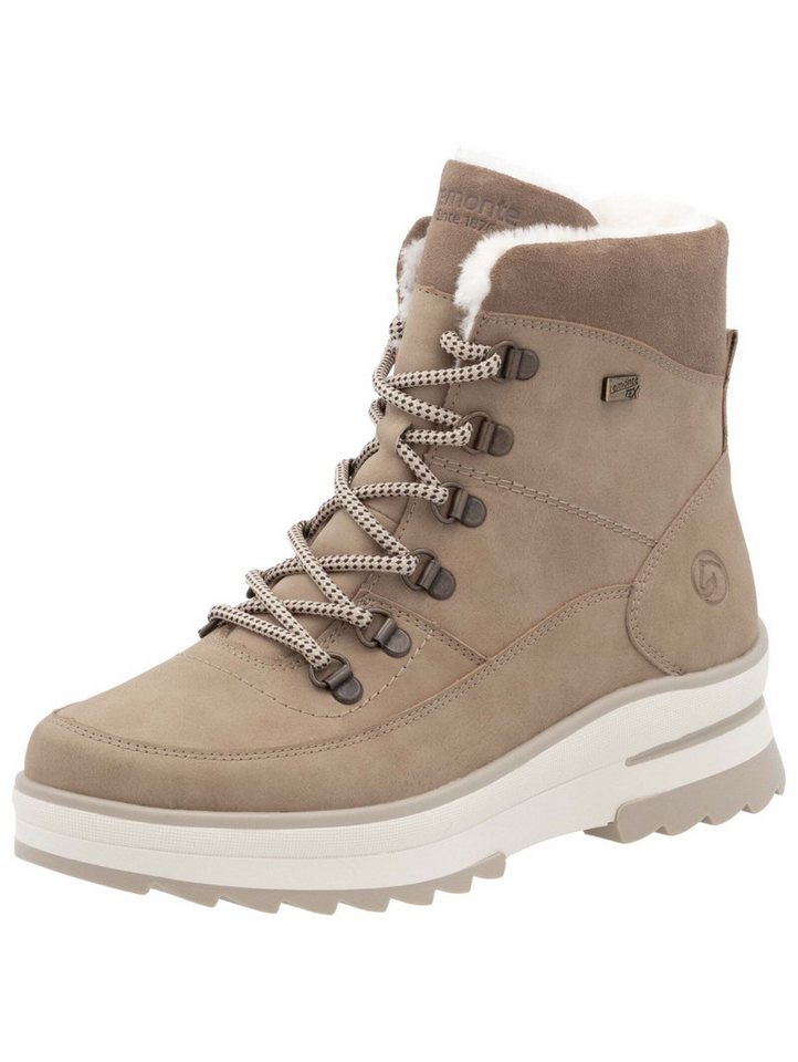 Remonte Stiefelette Leder Schnürstiefelette (beige)