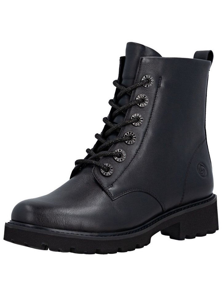 Remonte Stiefelette Leder Schnürstiefelette (schwarz)