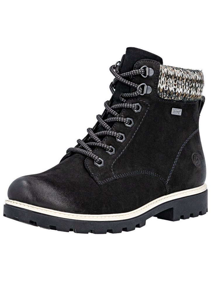 Remonte Stiefelette Leder/Synthetik Schnürstiefelette (schwarz)