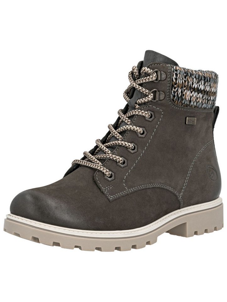 Remonte Stiefelette Leder/Synthetik Schnürstiefelette (Smoke)