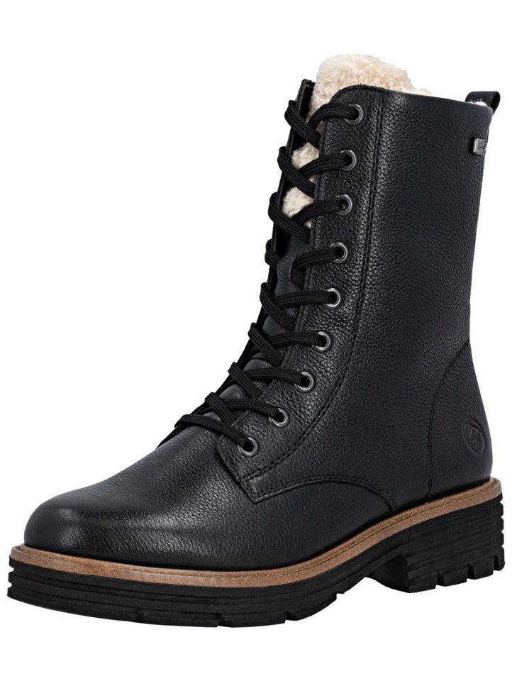 Remonte Stiefelette Leder Schnürstiefelette (schwarz)