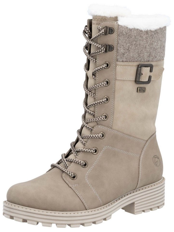 Remonte Stiefelette Veloursleder . Schnürstiefelette