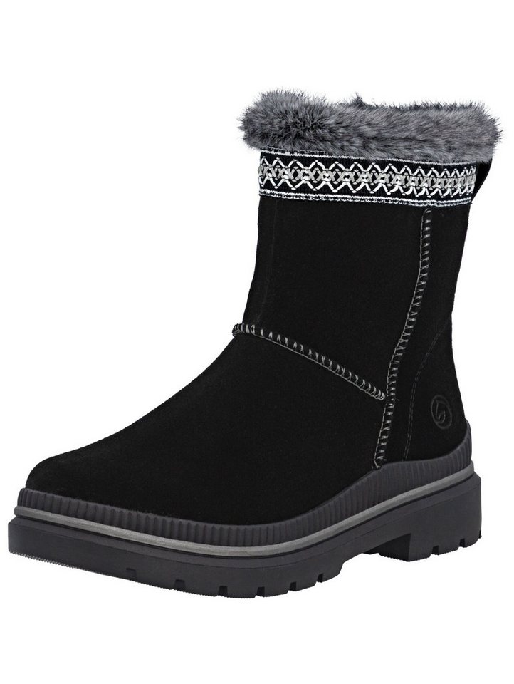 Remonte Stiefelette Veloursleder Stiefelette (grau/schwarz)