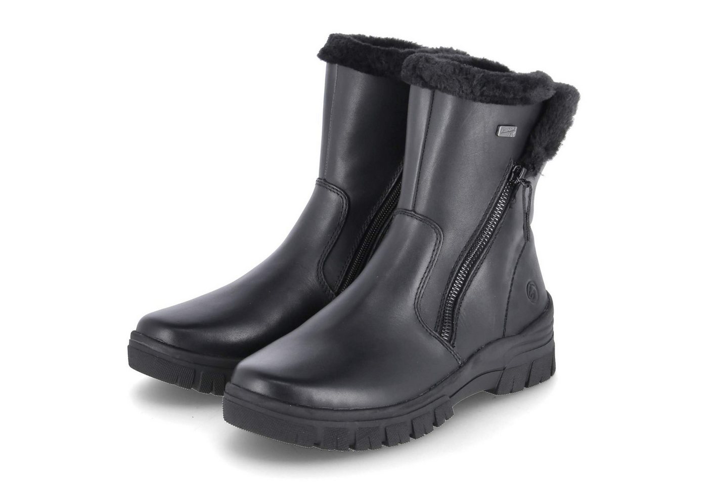 Remonte D0E78-00 Damen Glattleder schwarz Winterstiefel