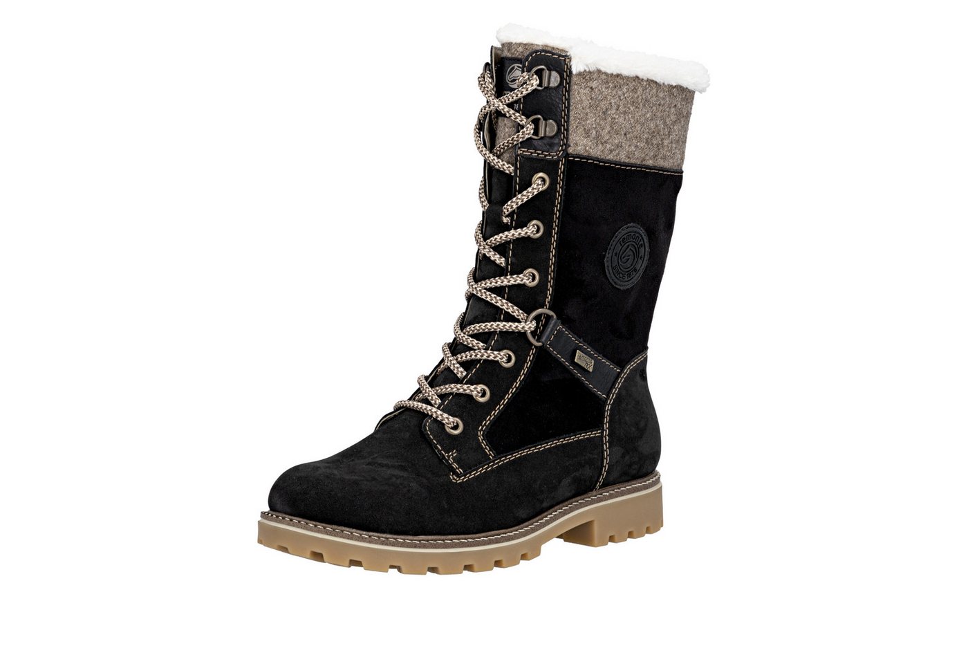 Remonte Winterstiefel Schnürboots, Stiefelette mit wasserabweisender Tex-Ausstattung