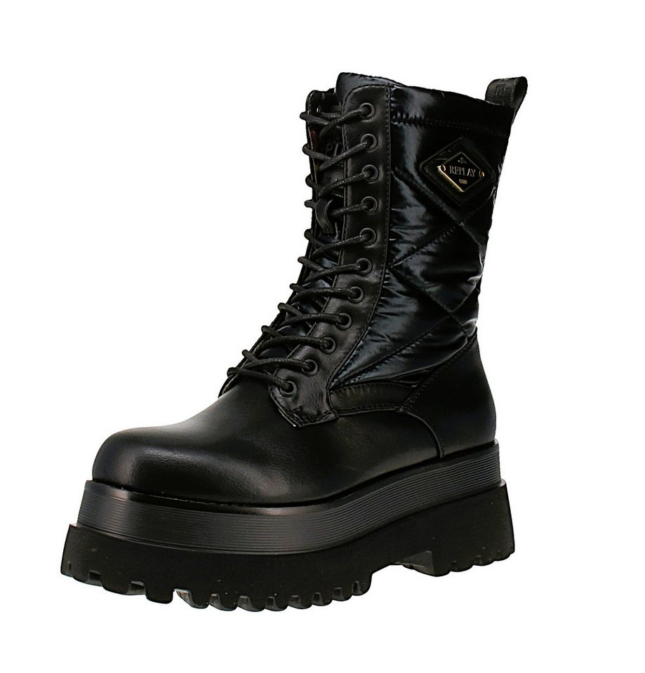 Replay Any Quilt GWL72 C0024S - Damen Boots - 003-Black Stiefel