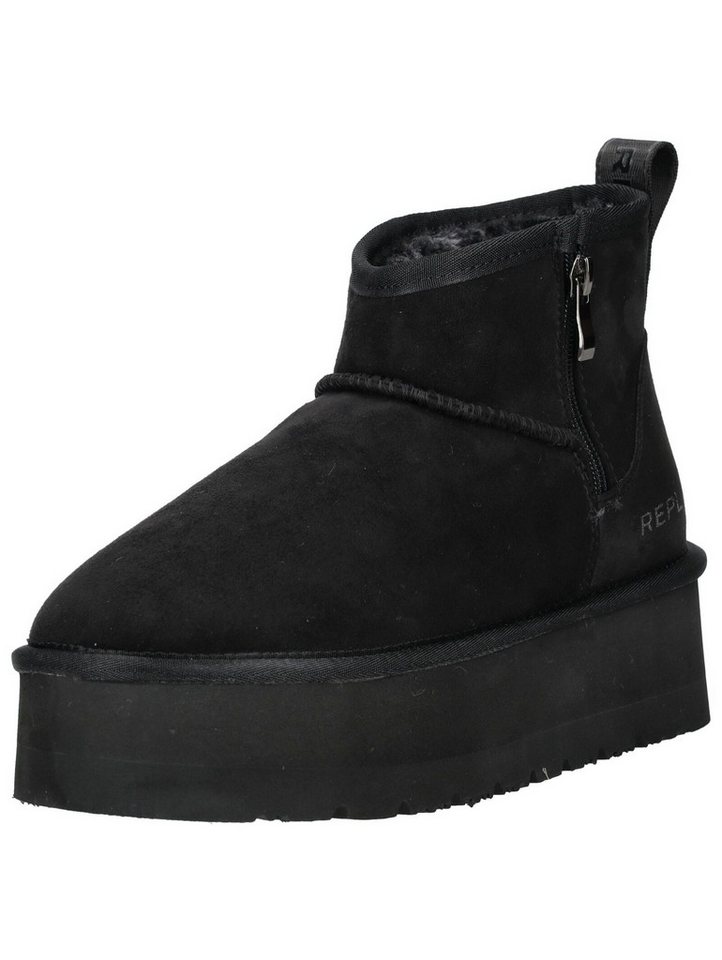 Replay Stiefelette Lederimitat Plateaustiefelette