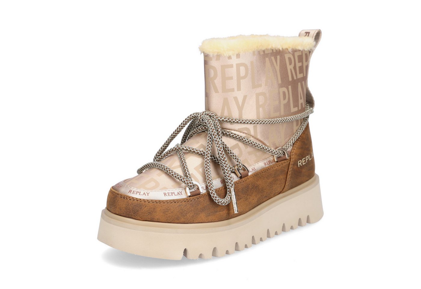 Replay Damen Moonboots Melrose Snow All braun Ankleboots