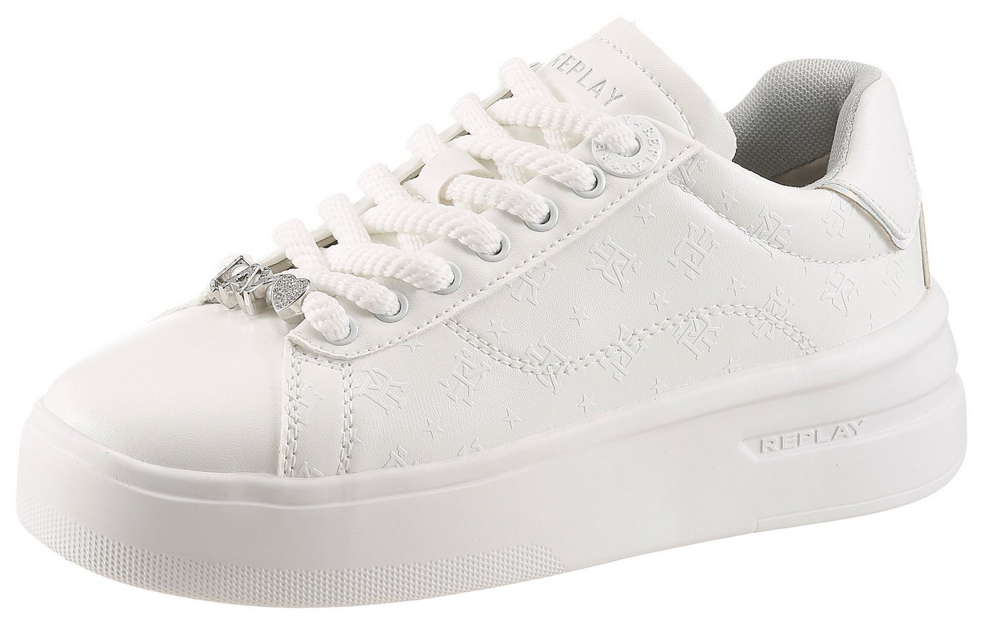 Replay Plateausneaker Halbschuh, Freizeitsneaker, Schnürschuh mit Monogramm-Prägungen