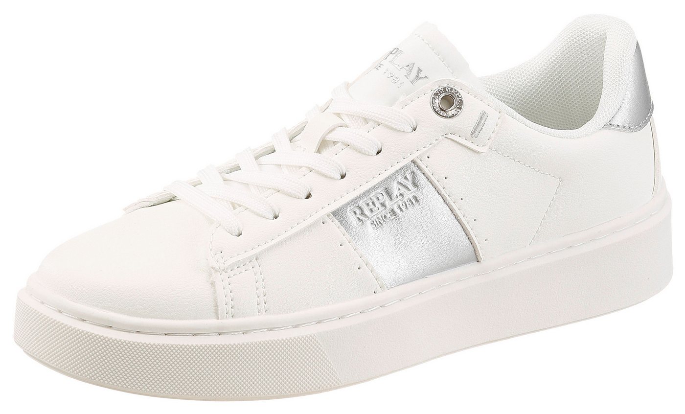 Replay Plateausneaker Halbschuh, Trend-Sneaker, Schnürschuh mit Metallic-Akzenten