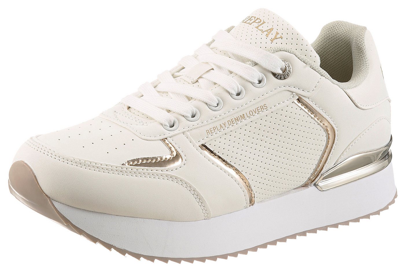 Replay Plateausneaker Trend-Sneaker, Schnürschuh, Freizeitschuh mit Metallic-Details