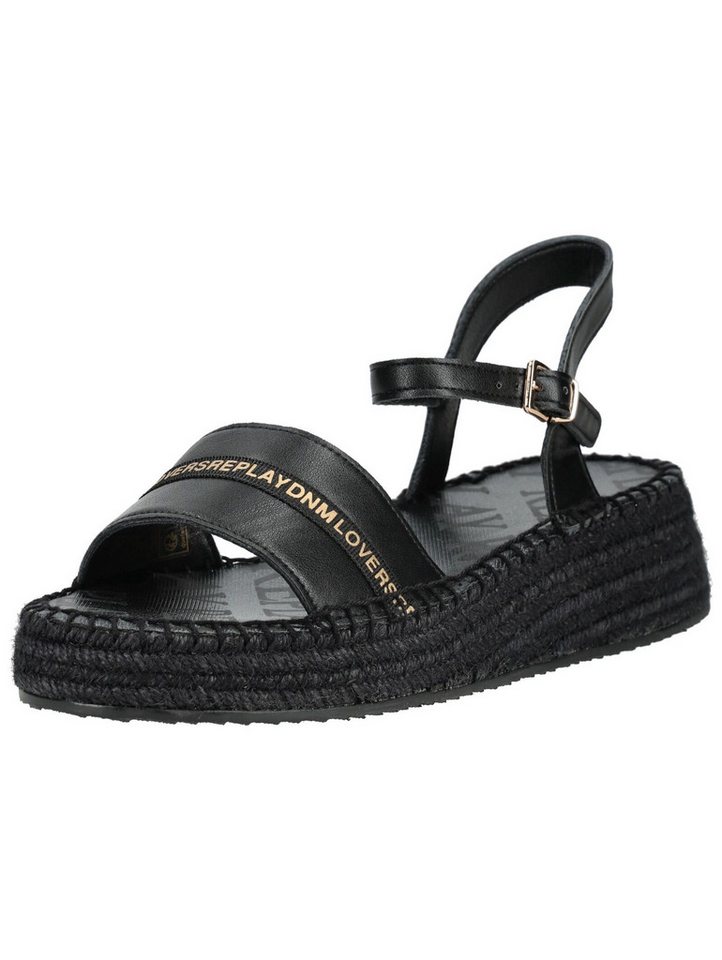 Replay Sandalen Lederimitat Plateausandaletten (schwarz)