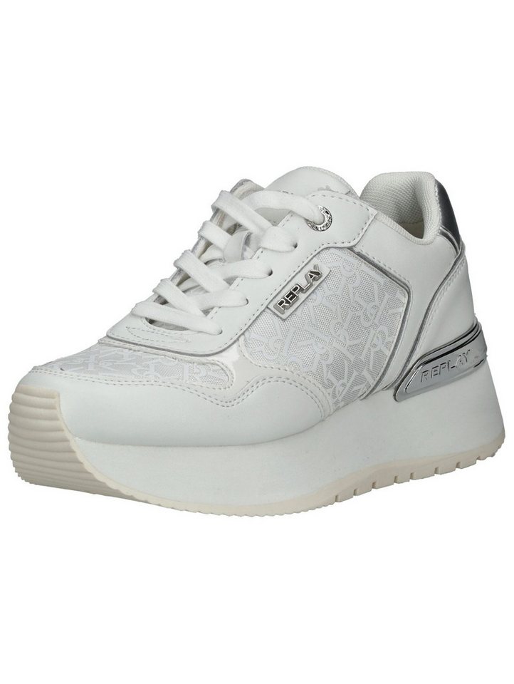Replay Sneaker Leder/Textil Sneaker (silber/weiß)